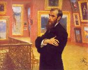 llya Yefimovich Repin Portrait of Pavel Mikhailovich Tretyakov painting